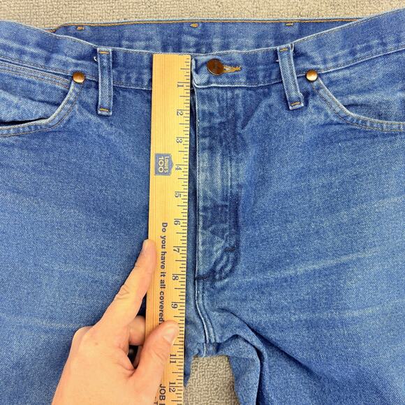 Wrangler Jeans Men's 34x32 Blue Cotton Denim Cowboy Cut Original Fit Retro Y2K - Picture 5 of 9